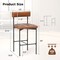 Set of 2 20-Inch Upholstered Bar Stools with Backrest for Counter Height Seating